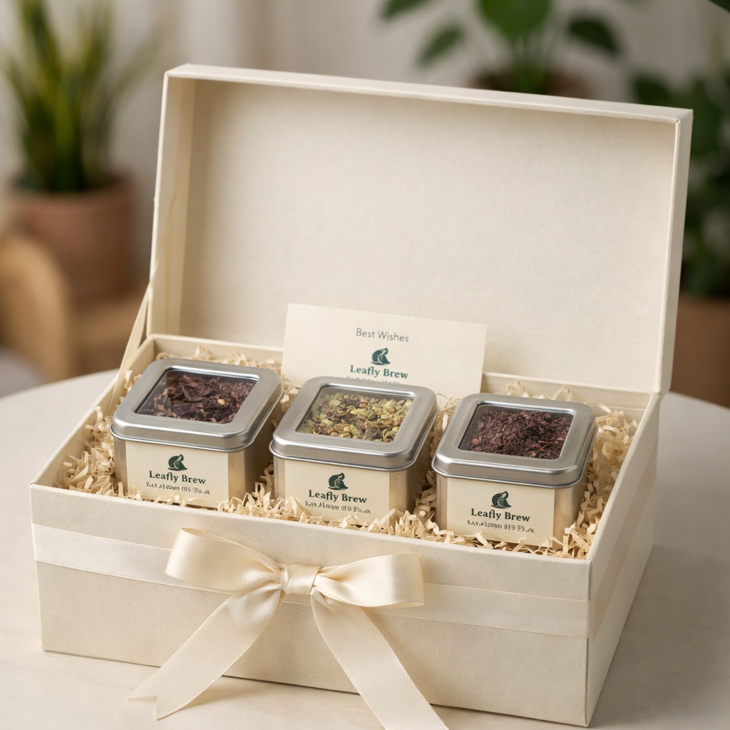 Leafly Brew – Premium Tea Gift Box-Plain
