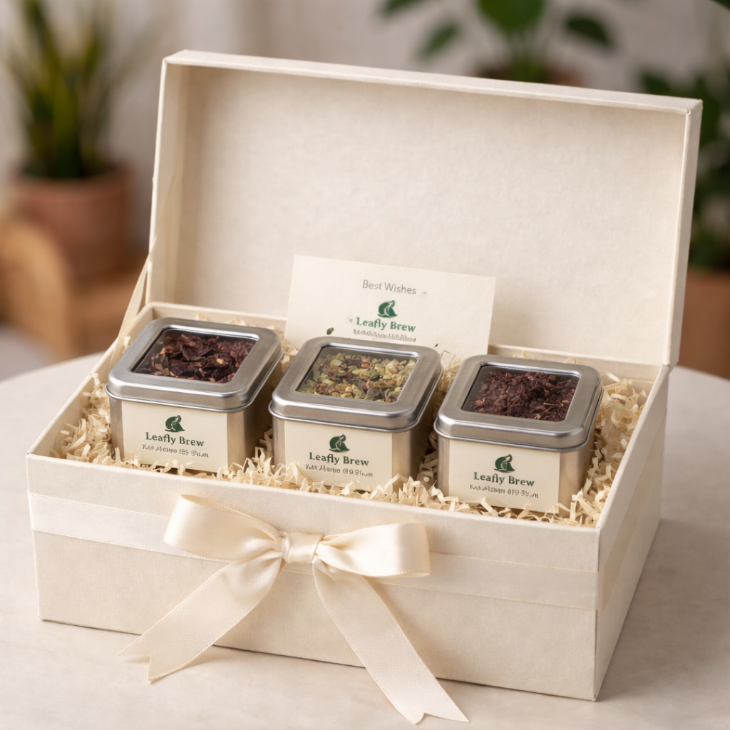 Leafly Brew – Premium Tea Gift Box-Plain